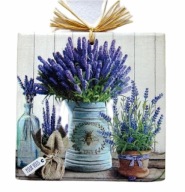 Robótkownia Kafelek obrazek 15x15 Kwiat Kwiaty Lawenda but. z le.