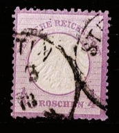 Nominał 1/4 Groschen znaczek z małą tarczą (Kleiner Brustschild). Michel 1