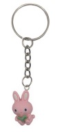 Brelok do kluczy różowy króliczek z książką na piórnik prezent dla dziecka