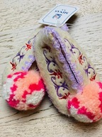 Kapcie bambosze bamboszki wełna skóra naturalna Rozm. 17