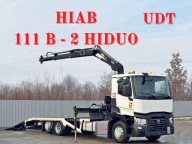 RENAULT T 380 * LAWETA 7,40 m * HIAB 111 B - 2 HIDUO + PILOT * STAN BDB