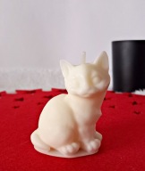 Naturalna świeczka sojowa w kształcie Kota, prezent na Kociarza, Walentynki