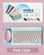 PINK Kolorowa Bezprzewodowa Klawiatura + mysz do tabletów android iPadów
