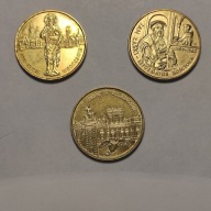 2 ZŁ Jan Łaski 1999, Wrocław 2000, pałac w Wilanowie 2000 zestaw monet