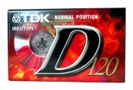 TDK D-120EB - NOWA Kaseta 120 minut, jedyna, stan BDB, real-FOTO !