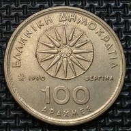 *GRECJA [0217] *100 drachm 1990 Trzecia Republika, Król Aleksander Wielki