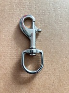 Karabinek tłokowy z krętlikiem 88 mm, oczko "D"