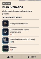 VENATOR BLUEPRINT PLAN SCHEMAT BRONI TOP1 PISTOLET ARC RAIDERS PC/PS/XBOX