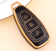 Czarno-złote etui na kluczyk FORD – Fiesta Focus Mondeo Kuga Focus Fusion