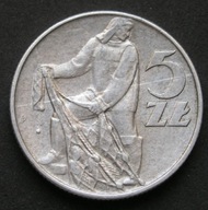 Polska 5 złotych 1973 - Rybak - stan 2/3
