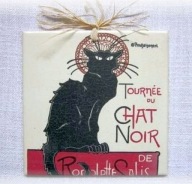 Robótkownia Kafelek obrazek 15x15 Czarny Kot