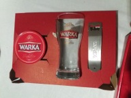 Zestaw piwosza warka szklanka+podkładka+otwieracz