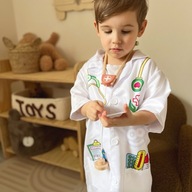 Woopie Strój lekarza dla dzieci do 120 cm – płaszcz + dodatki