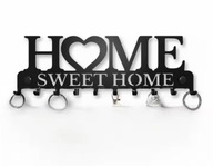 WIESZAK NA KLUCZE METALOWY HOME SWEET HOME CZARNY