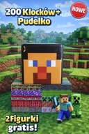 Klocki Magnetyczne 200 szt. Pudełko Minecraft Figurki Prezent Zabawka Stem