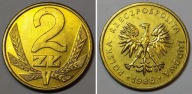 2 zł złote 1988 MENNICZY st. 1 z rolki bankowej PIĘKNE