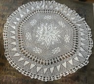 PIĘKNA DUŻA SERWETA OBRUS RĘCZNIE WYKONANY SZYDEŁKOWY HAND MADE RĘKODZIEŁO