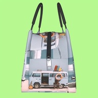 torba termiczna mała torebka lód samochodzik anime styl retro biuro lunch
