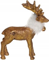 Piękny jelonek futerko dzwoneczek dekoracja parapet stroik święta