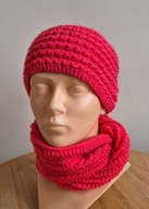 Damski komplet: czapka + szalik - HANDMADE