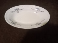 BOGUCICE OWALNA PATERA PÓŁMISEK RELIEFY STARA PORCELANA VINTAGE PRL 23x15cm