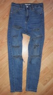 Spodnie damskie skinny jeans z dziurami W28L30