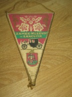 ŁAŃCUT ZAMEK MUZEUM Proporczyk z PRL PTTK