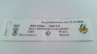 bilet LKS KWIATKOWICE - WARTA Sieradz 11.11.2018