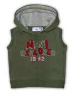 EARLY DAYS * BEZRĘKAWNIK z kapturem khaki 0-3 * 56