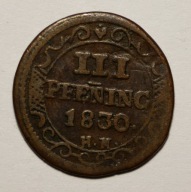Wismar 3 fenigi 1830