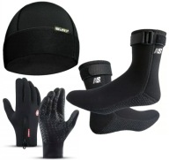 ZESTAW DO MORSOWANIA RĘKAWICZKI CZAPKA SKARPETKI WODOODPORNE NEOPRENOWE