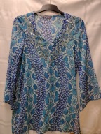 Bluzka - tunika z naszytymi koralikami krewszowana rozm 40-42