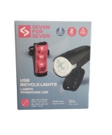 LAMPKI ROWEROWE SEVEN FOR SEVEN USB_C AKUMULATOROWE PRZÓD+TYŁ 3 TRYBY IP44