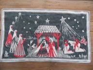 BAWEŁNIANA MAKATKA SERWETA PODKŁADKA SZOPKA BOŻONARODZENIOWA 31x54