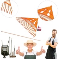 GRABIE DO LIŚCI OGRODOWE TRAWY KANADYJKI 610 MM GRABKI PLASTIKOWE MAAN