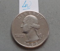 1/4 DOLARA - QUARTER DOLLAR z 1988 roku lit D