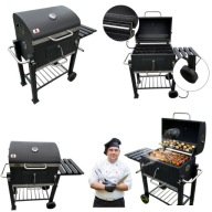 GRILL WĘGLOWY OGRODOWY DUŻY ŻELIWNY RUSZT TERMOMETR HEATWAVE BY 4IQ