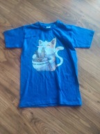 T-shirt 164 niebieski