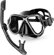 Maska do nurkowania QcoQce czarny Zestaw z87