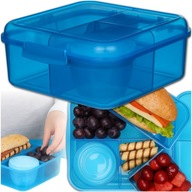 ŚNIADANIÓWKA LUNCHBOX POJEMNIK BOX BENTO Z PRZEGRÓDKAMI DO SZKOŁY PRACY