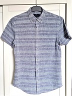 koszula męska letnia bawełna jak płótno slim fit S