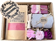 Duży Upominek Prezentowy SPA Dla Babci Kosmetyki Kąpiel Ręcznik Sól masło