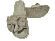 KLAPKI DAMSKIE Z KOKARDKĄ OLIWKOWE PRETY r. 41 nr 742A