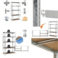 REGAŁ METALOWY 180x100x60 CM MAX 200 KG NA PÓŁKĘ DO GARAŻU PIWNICY SPIŻARNI