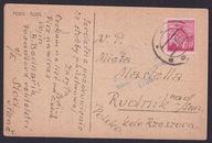 1945 Cenzura 1706 orzełek w typie 10 pocztówka