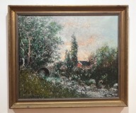 CUDOWNY OBRAZ OLEJNY IMPRESJONIZM PEJZAŻ 54cm x 63cm