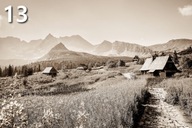 Obraz dekoracja XL na ścianę do salonu sypialni góry las chata 120x80