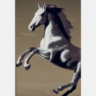 Koń bujający w obłokach obraz na płótnie 55x80 plakat do salonu grafika art