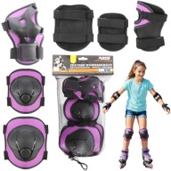 ZESTAW OCHRANIACZY NA ROWER ROLKI HULAJNOGĘ DLA DZIECI DZIEWCZYNKI 6szt