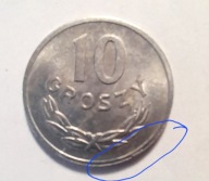 10 gr.1966 piękna, menniczy, destrukt, rant .